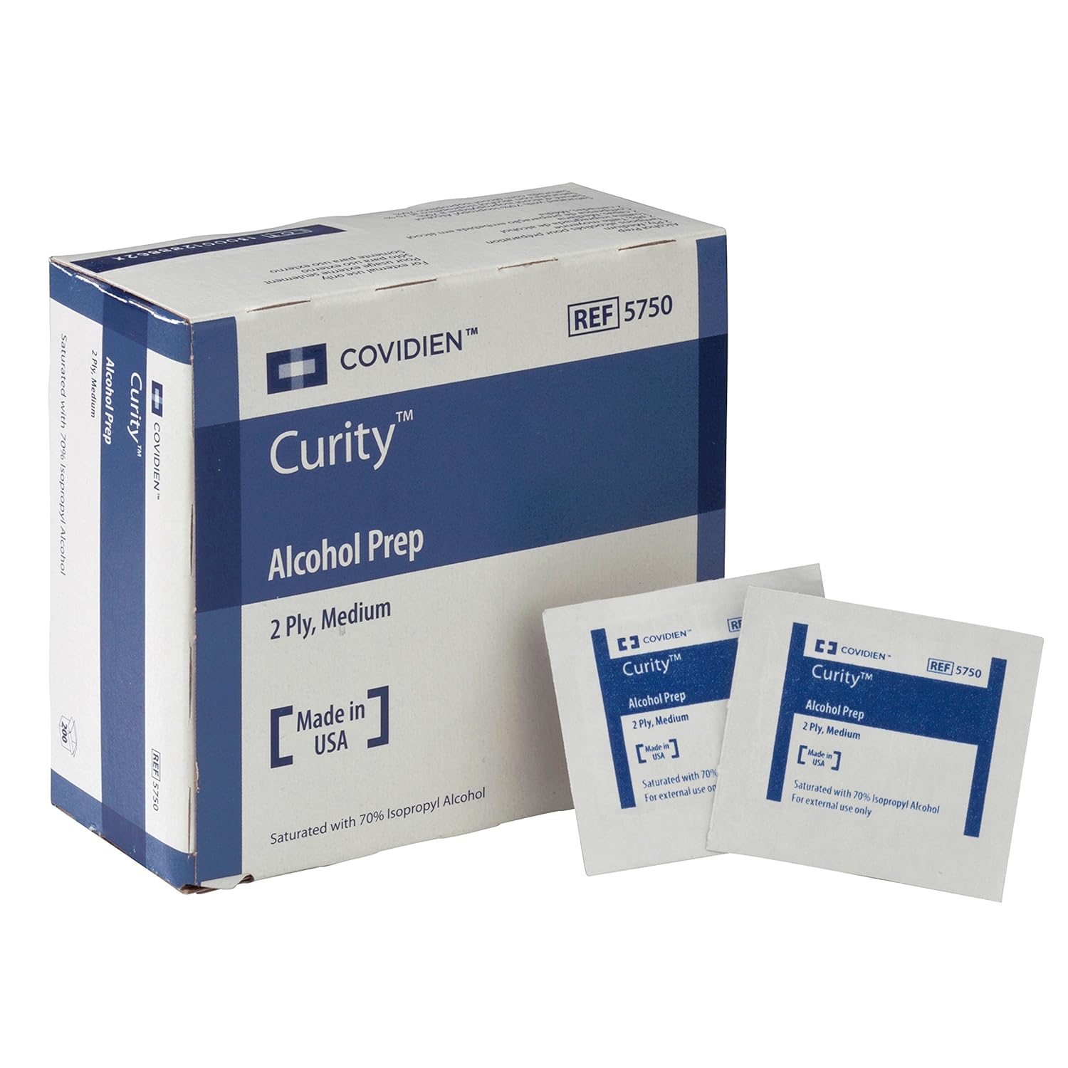 COVIDIEN 5750 Curity Alcohol Prep, Sterile, Medium, 2-ply (Pack of 200) COVIDIEN 5750 Curity Alcohol Prep, Sterile, Medium, 2-ply (Pack of 200)