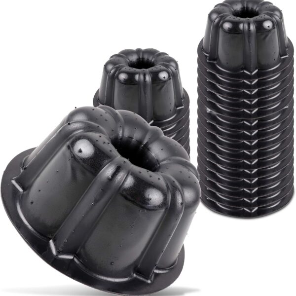 OCreme Bakeable Plastic Mini Cake Pan & Jello Mold  Non-Stick Silicone Baking Pan  Reusable Mold For Baking, Desserts and More  25 QTY Pack