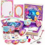 GirlZone Princess Stationery Set - 45-Piece Fairytale Letter Writing Set, Multicolor Note Paper with Fairies & Fairy Letters & Envelopes, Stampers & Stickers