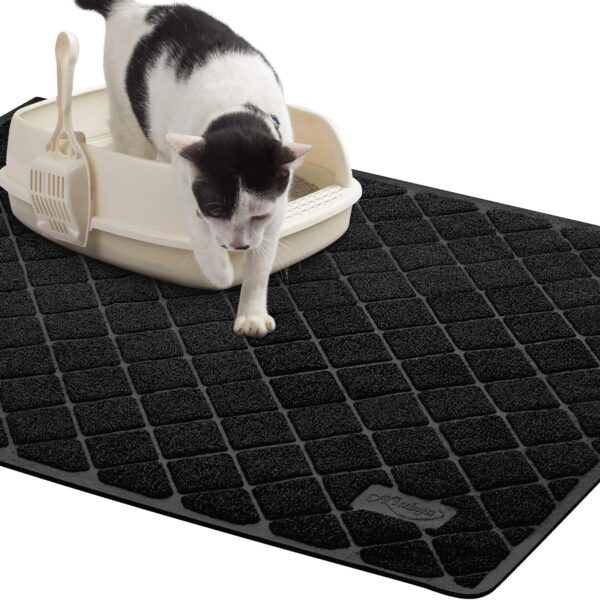 Niubya Premium Cat Litter Mat, 47" Long x 35" Wide, Extra Large Size, Waterproof and Non-Slip Design, Gentle on Paws, Easy to Clean