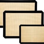 3-Pack Non-Stick Silicone Baking Mat, Food Safe Silicone Mats for Baking Cookies and Macarons - Silicone Baking Sheet(Black)