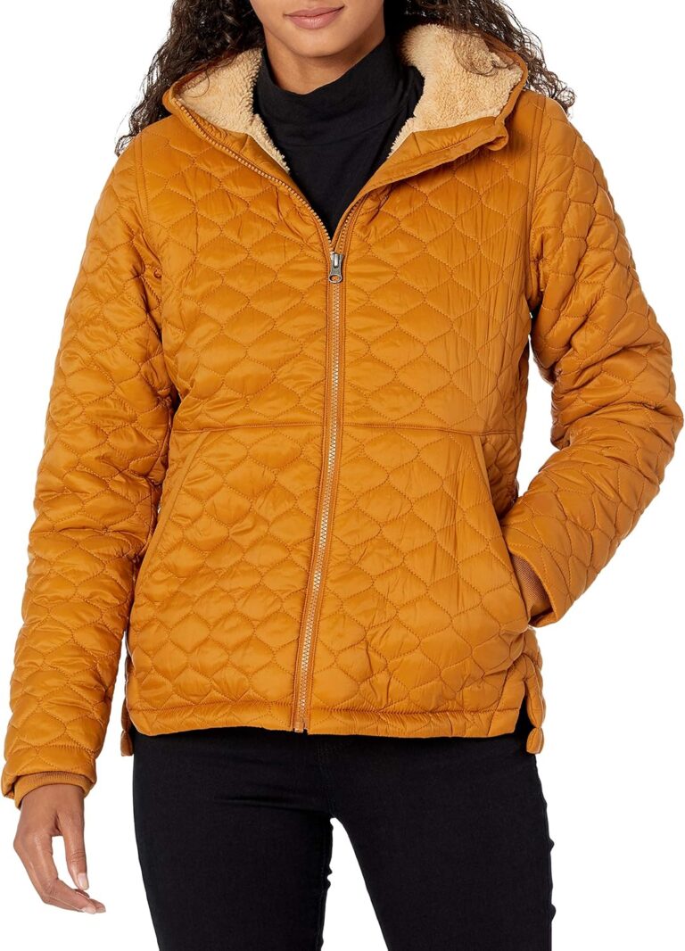 Amazon Essentials womens Lightweight Quilted Full-Zip Water-Resistant Sherpa-Lined Hooded Puffer Jacket