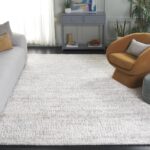 SAFAVIEH Area Rug 8x10 - Berber Shag Collection - Large - Ivory & Light Grey, Modern Design, Non-Shedding & Easy Cleaning, Plush Thick Pile, Ideal for Living Room, Bedroom, Dining Space (BER563F)