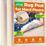 Non-Slip Rug Pad Gripper 2x3 Feet, Anti Skid Mat for Under Area Rugs, Keeps Rugs in Position and Safe, Thick Cushioned Carpet Pad for Hardwood Floors Protection