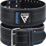 RDX Weight Lifting Belt for Men Women, IPL USPA Approved, 6mm Thick 100% Leather, 4 Powerlifting Back Support, Squat Deadlift Bodybuilding Exercise Fitness Gym Workout Strength Training up to 700 LBS