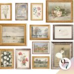 97 Decor French Decor For Home - Country French Wall Art Posters, Vintage Floral Pictures, Vintage Art Gallery Wall Prints Landscape Painting For Bedroom Decorations (Unframed)