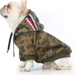 Camo Dog Hoodie Dog Clothes Extra Warm Fleece Lining Stretchy Fit for Small Medium Large Dogs (Camo, X-Large)