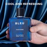Bleu for Men Eau De Parfum – Blend of Citrusy Top Notes, Aromatic Spices & Warm Woody Undertones – Combination of Grapefruit, Lemon, Mint & Pink Pepper – Elegant 3.4fl Oz Bottle – Versatile Gift