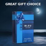 Bleu for Men Eau De Parfum – Blend of Citrusy Top Notes, Aromatic Spices & Warm Woody Undertones – Combination of Grapefruit, Lemon, Mint & Pink Pepper – Elegant 3.4fl Oz Bottle – Versatile Gift