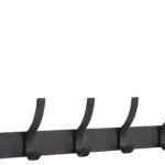 Optish Over The Door Hooks, Door Hanger Hooks for Hanging, Over The Doors Towel Racks for Bathroom with 12 Coat Hook, Coat Rack Dorm Essentials Bathroom Accessories1 Pack, Black