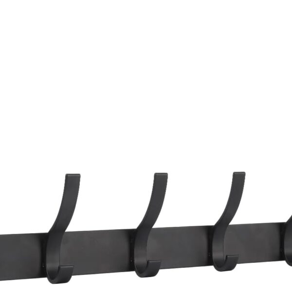 Optish Over The Door Hooks, Door Hanger Hooks for Hanging, Over The Doors Towel Racks for Bathroom with 12 Coat Hook, Coat Rack Dorm Essentials Bathroom Accessories1 Pack, Black