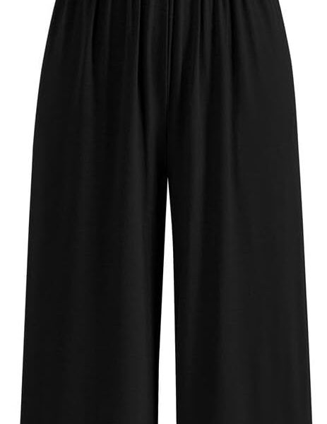 PRETTYGARDEN One Piece Jumpsuits for Women Dressy Casual Sleeveless Crewneck Wide Leg Rompers Jumpers Vacation Summer Outfits