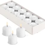 Candle Charisma Fresh Touch Scented Votive Candles - 10 Hour Burn time - Set of 12 for Dinner, Wedding, and Holiday Decorations