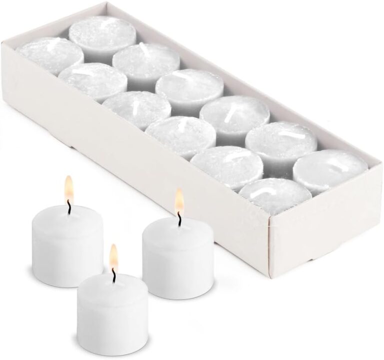 Candle Charisma Fresh Touch Scented Votive Candles - 10 Hour Burn time - Set of 12 for Dinner, Wedding, and Holiday Decorations