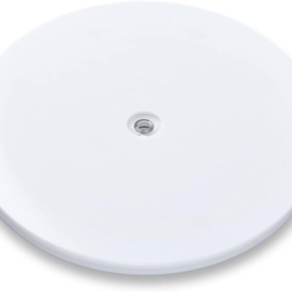 6 inch Lazy Susan Turntable White Acrylic Ball Bearing Rotating Tray for Spice Rack Table Cake Kitchen Pantry Decorating Bathrooms TV Laptop Computer Monitor, 30-lb Load Capacity (360 Rotation)