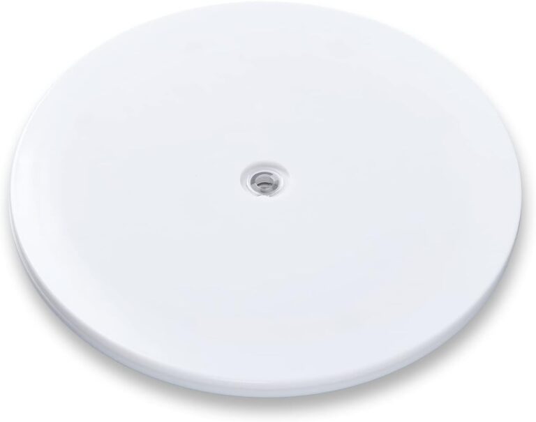 6 inch Lazy Susan Turntable White Acrylic Ball Bearing Rotating Tray for Spice Rack Table Cake Kitchen Pantry Decorating Bathrooms TV Laptop Computer Monitor, 30-lb Load Capacity (360 Rotation)