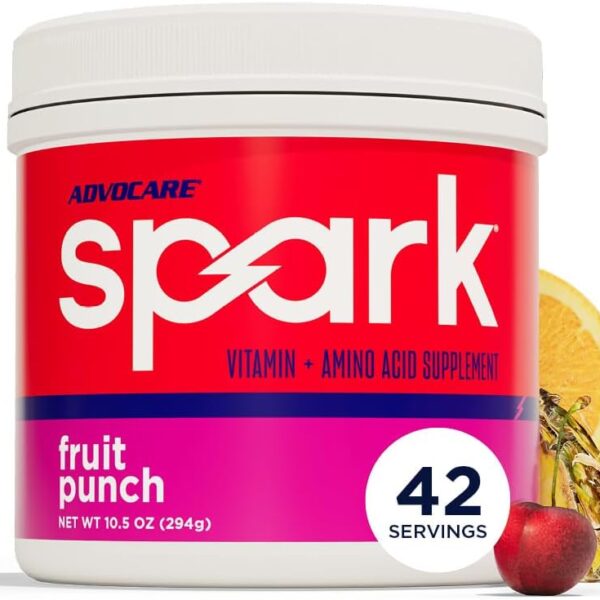 AdvoCare Spark - Energy Drink Mix - Vitamin & Amino Acid Supplement - Supports Energy & Focus - Portable Immune Support - Sugar-Free - Fruit Punch (10.5 oz)