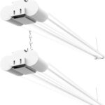 Sunco LED Shop Lights for Workshop 4FT, Linkable Garage Lighting, 4500 LM, 40W (150W Equivalent), 5000K Daylight, Surface + Suspension Mount, 48 Inch Integrated Fixture, White 2 Pack