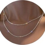 Layered Necklaces for Women Silver Plated Dainty Snake Twist Rope Delicate Layered Necklace Different Length Choker Necklaces Silver Jewelry for Women
