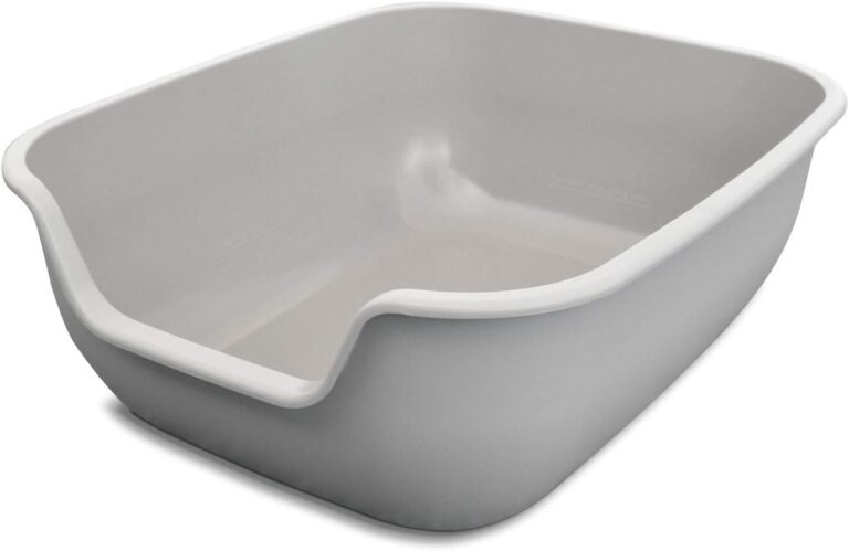 PetFusion BetterBox Non-Stick Large Litter Box, Pet Safe Coating for Easier Cleaning, Open Top Promotes Healthy Usage, Made of Stronger ABS Plastic