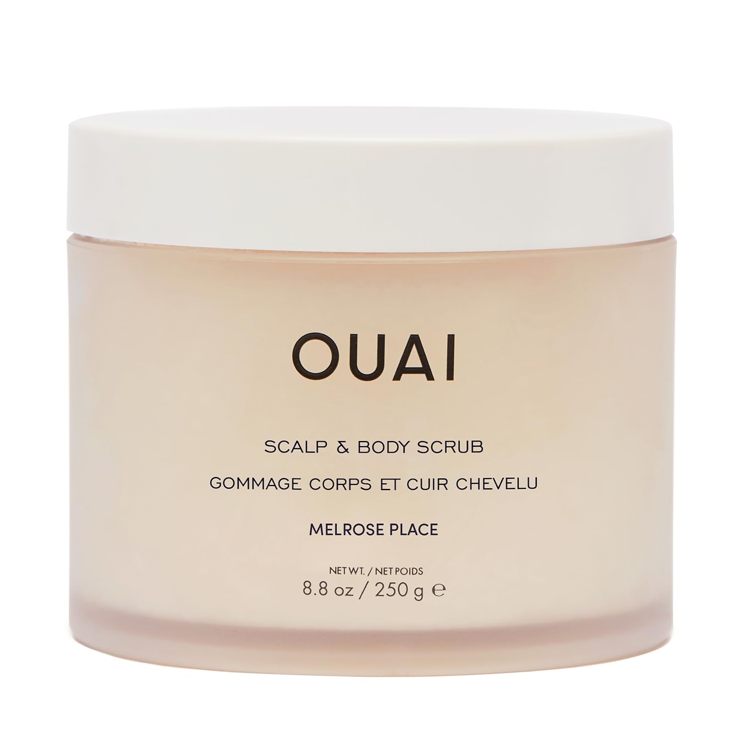 OUAI Scalp & Body Scrub, Melrose Place - Exfoliating Body Scrub with Sugar & Coconut Oil Blend for Smooth, Moisturized Skin - Gentle Scalp Exfoliator for Removing Product Build Up (8.8 Oz) OUAI Scalp & Body Scrub, Melrose Place - Exfoliating Body Scrub with Sugar & Coconut Oil Blend for Smooth, Moisturized Skin - Gentle Scalp Exfoliator for Removing Product Build Up (8.8 Oz)