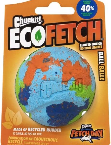 Chuckit! EcoFetch Fetch Ball Dog Toy, Medium (2.5 Inch Diameter) Pack of 1, for Breeds 20-60 lbs