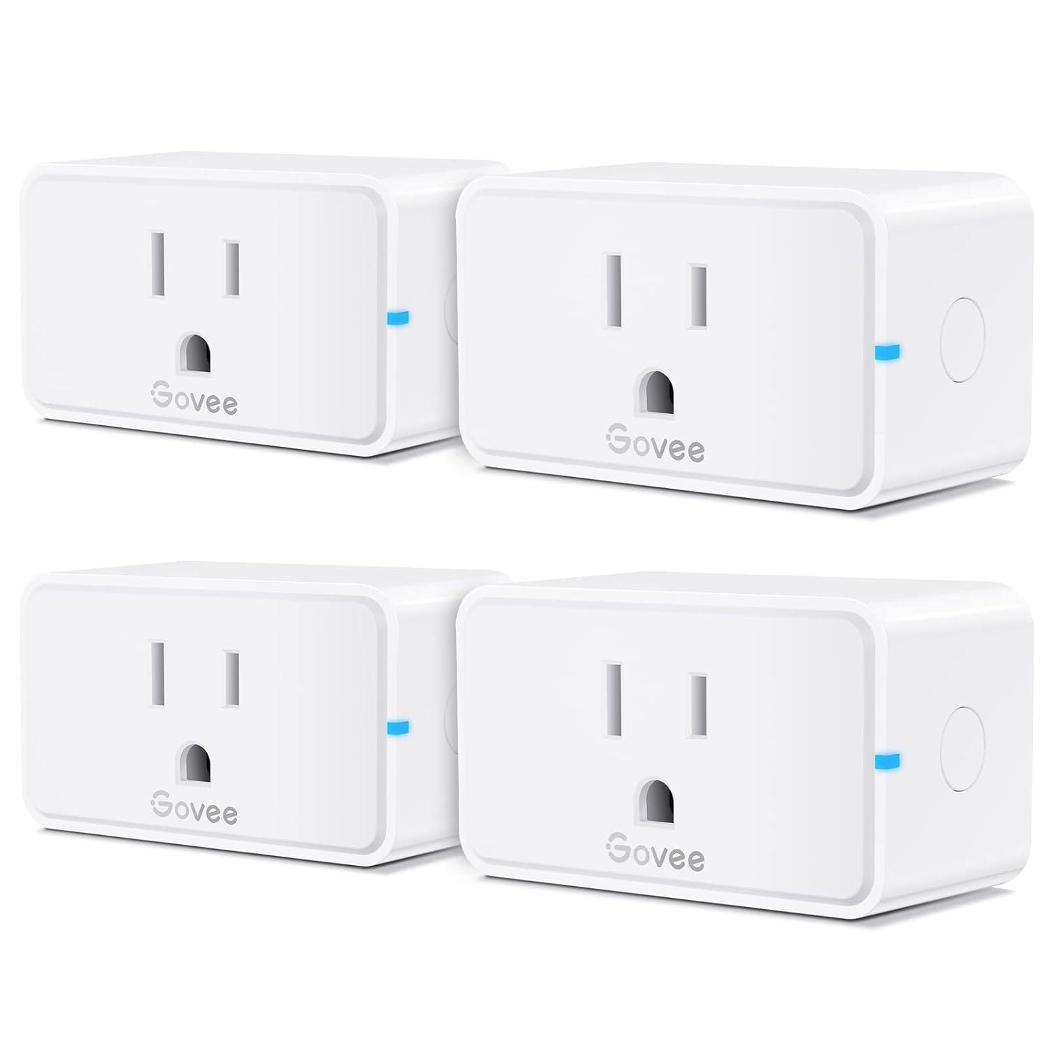 Govee Smart Plug 15A, WiFi Bluetooth Outlets 4 Pack Work with Alexa and Google Assistant, WiFi Plugs with Multiple Timers, Govee Home APP Group Control Remotely, No Hub Required, ETL&FCC Certified Govee Smart Plug 15A, WiFi Bluetooth Outlets 4 Pack Work with Alexa and Google Assistant, WiFi Plugs with Multiple Timers, Govee Home APP Group Control Remotely, No Hub Required, ETL&FCC Certified