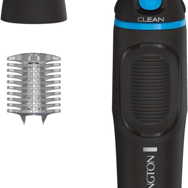 Remington Nose, Ear & Eyebrow Trimmer Dual Edge Precision Blades, CLEANBoost Easy-Clean System, Waterproof Wet/Dry Groomer, Rotary + Detail Heads, Eyebrow Comb Included