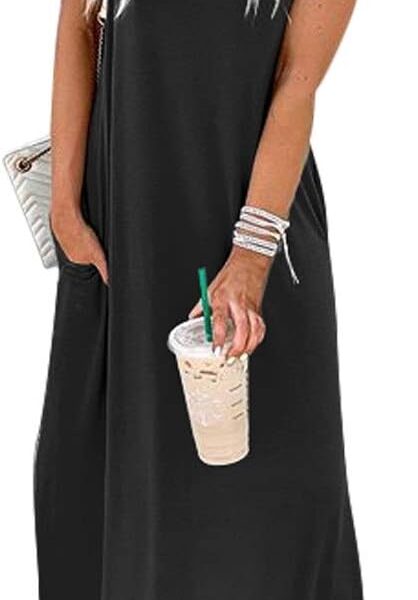 ANRABESS Women Summer Maxi Dress Beach Vacation Sundress Sleeveless Casual Loose Shirt Dresses 2026 Travel Outfits