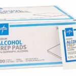 Medline Alcohol Prep Pads, 2-Ply, Sterile, Size Medium, 1.125 x 2.375 Inches, Case of 3000
