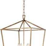 Openwork Lantern Pendant Stairway Entry Kitchen Hall Foyer Fixture Chandelier (Gold)