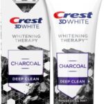 Crest 3D White Whitening Therapy Charcoal Deep Clean Fluoride Toothpaste, Invigorating Mint, 3.5 Ounce