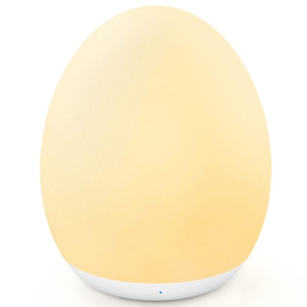 MediAcous Night Light for Kids, Baby Egg Light for Nursery, 7 Colors Changing & Stepless Dimming, Soft Silicone Touch Night Lamp with 1 Hour Timer, Rechargeable Nursery Night for Breastfeeding