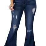 LaiyiVic Bell Bottom Jeans for Women High Waisted Stretchy Skinny Flared Denim Pants