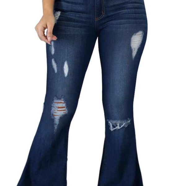 LaiyiVic Bell Bottom Jeans for Women High Waisted Stretchy Skinny Flared Denim Pants