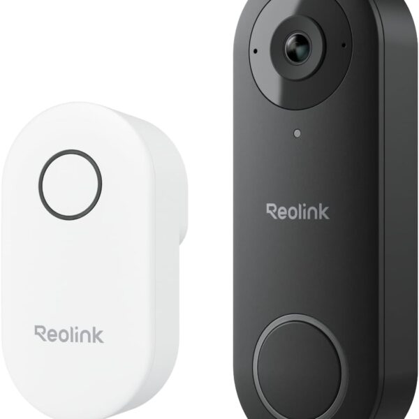 REOLINK Video Doorbell WiFi Camera - Wired 2K Outdoor, 5G&2.4G WiFi, 4:3 Wide View Angle, Smart Detection, Local Storage, No Subscription Front Door Home Security, Customized Reolink Chime
