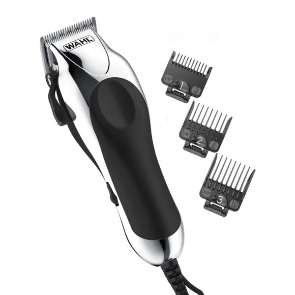 Wahl USA Chrome Pro Corded Clipper Complete Haircutting Kit for Men  Powerful Total Hair Clipping, Beard Trimming, & Grooming - Model 3024635