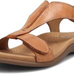 Taos The Show Premium Leather Women's Sandal - Experience Everyday Style, Comfort, Arch Support, Cooling Gel Padding and an Adjustable Fit for Exceptional Walking Comfort