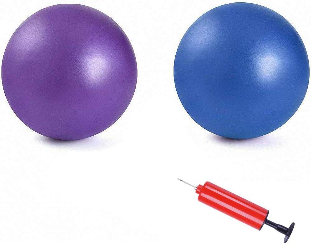 2Pcs Mini Exercise Balls - Professional Grade Anti Burst Heavy Duty and Slip Resistant Small Pilates Ball for Yoga Fitness Stability Barre Balance Training Physical, 9-10 Inch (About 25cm) 2Pcs Mini Exercise Balls - Professional Grade Anti Burst Heavy Duty and Slip Resistant Small Pilates Ball for Yoga Fitness Stability Barre Balance Training Physical, 9-10 Inch (About 25cm)