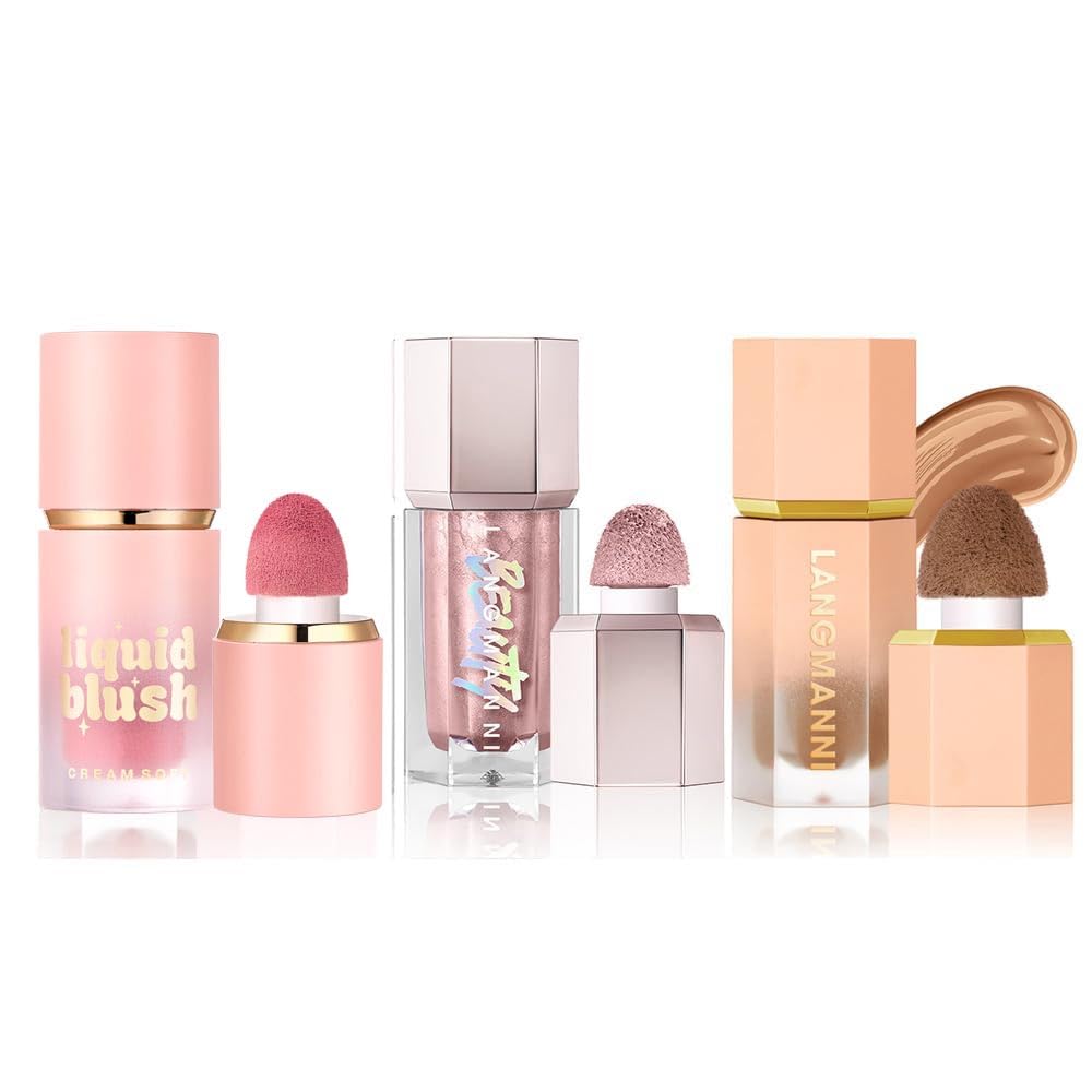 URQT Highly Pigmented Liquid Contour - Built-in Sponge Tip Sculpted Complexion Wand With Long Lasting Natural Buildable Highlighters and Bronzer (Contour+Blush+Highlighter) URQT Highly Pigmented Liquid Contour - Built-in Sponge Tip Sculpted Complexion Wand With Long Lasting Natural Buildable Highlighters and Bronzer (Contour+Blush+Highlighter)