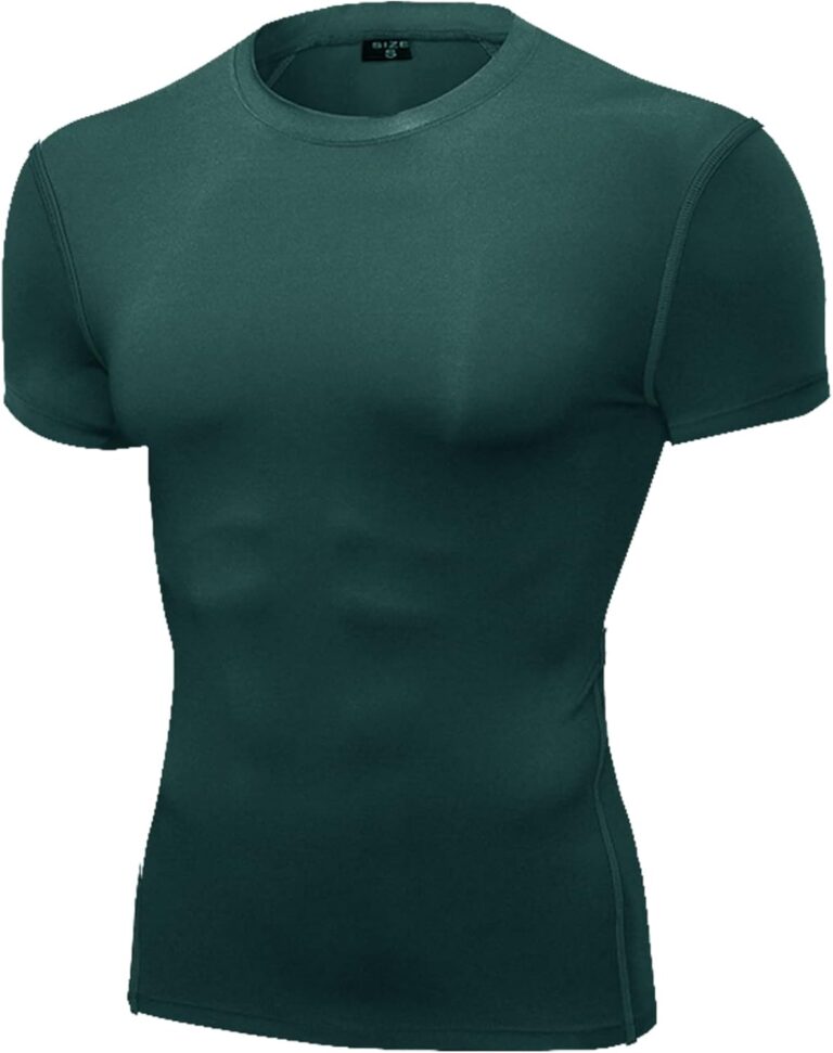 SPVISE Compression Shirt Men Short Sleeve Cool Dry Athletic T-Shirt for Sports Gym Running Workout Top Breathable Undershirts