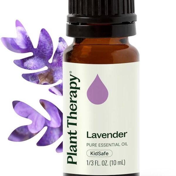 Plant Therapy Lavender Essential Oil 100% Pure, Undiluted, Therapeutic Grade, Aromatherapy Diffuser for Relaxation and Body Care, Healthy Skin and Hair, 10 mL (1/3 oz)