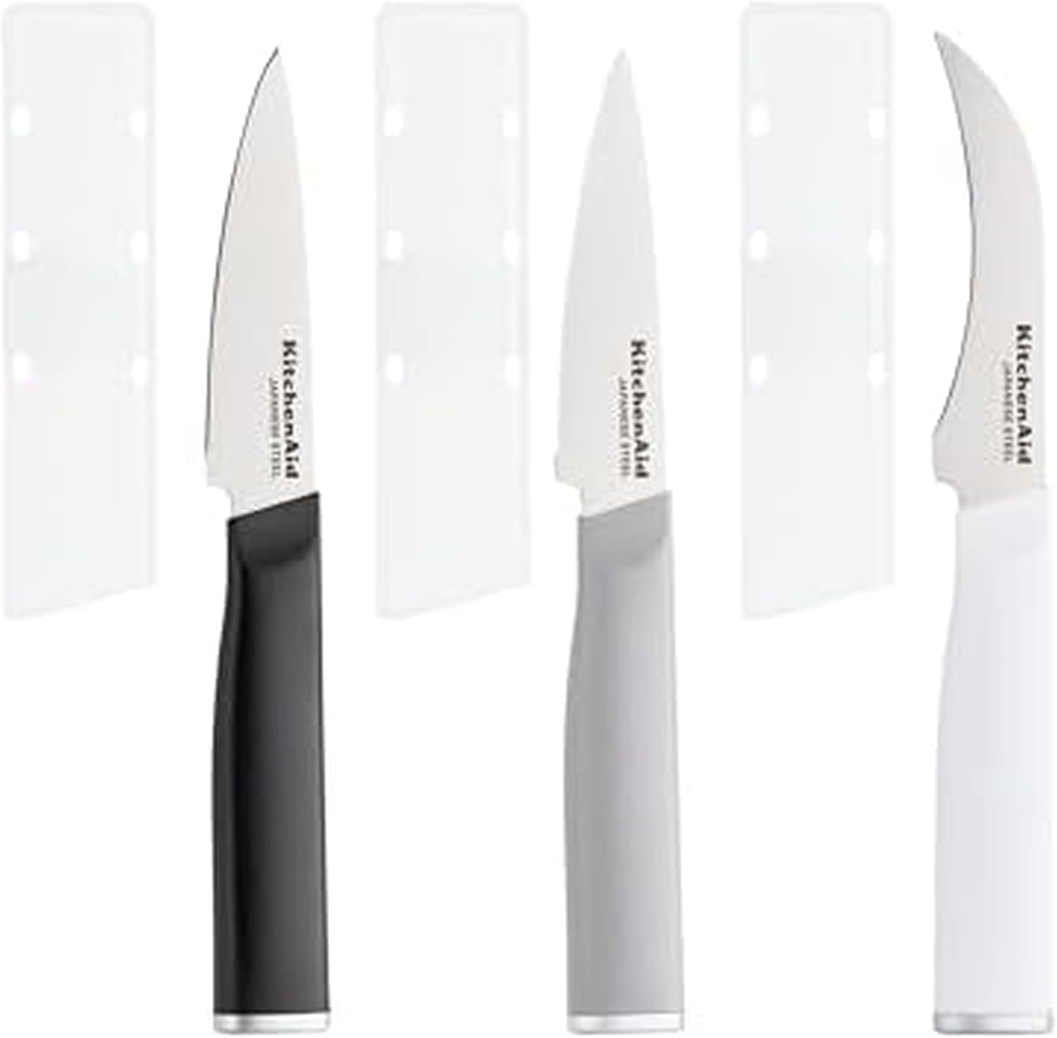 KitchenAid Paring Knife Set, Stainless Steel Kitchen Knife Set, Razor-Sharp Blades, 3 Piece, Multicolor KitchenAid Paring Knife Set, Stainless Steel Kitchen Knife Set, Razor-Sharp Blades, 3 Piece, Multicolor