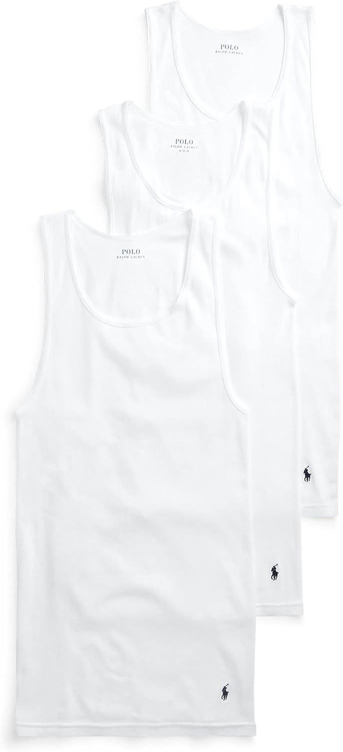 Polo Ralph Lauren Mens Classic Fit Cotton Tanks 3-Packs