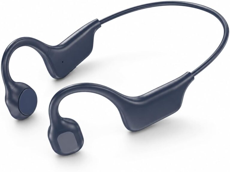 Bone Conduction Headphones, Open Ear Headphones Wireless Bluetooth 5.4 with Mic, 8H Long Life Waterproof Sport Headset(Blue)