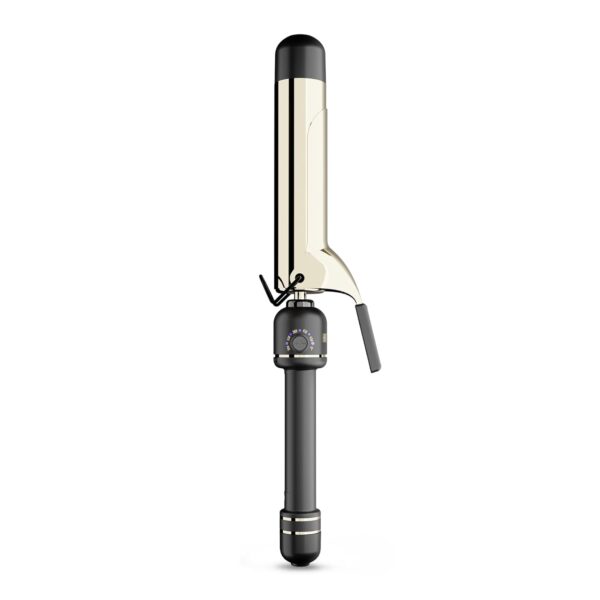 HOT Tools 24K Gold Professional 1 1/2" Extended Barrel Curling Iron with Clamp for Bouncy Curls, Faster Styling, Less Damage & Long-Lasting Results