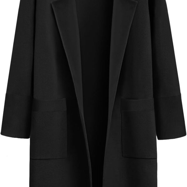 LILLUSORY Women's Long Dressy Cardigan Sweaters Fall Oversized Cozy Jacket Outfits 2025 Date Night Winter Trench Coats
