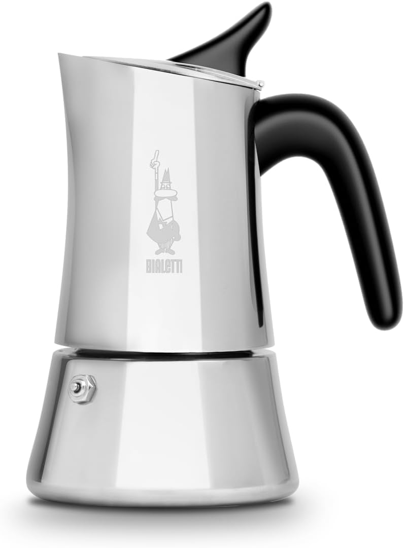 Bialetti Moon Exclusive Induction Stainless Steel Moka Pot, Stovetop Espresso Maker, Italian Coffee Maker, 4 Espresso Shots, (5.7 Oz - 170 ml), Compatible with All Stovetops, Silver Bialetti Moon Exclusive Induction Stainless Steel Moka Pot, Stovetop Espresso Maker, Italian Coffee Maker, 4 Espresso Shots, (5.7 Oz - 170 ml), Compatible with All Stovetops, Silver