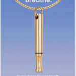 Mindfulness Breathing Necklace, Stress Relief, Stainless Steel Necklace for Deep Breathing Reminder, Anxiety Reducer for Women Men Gift