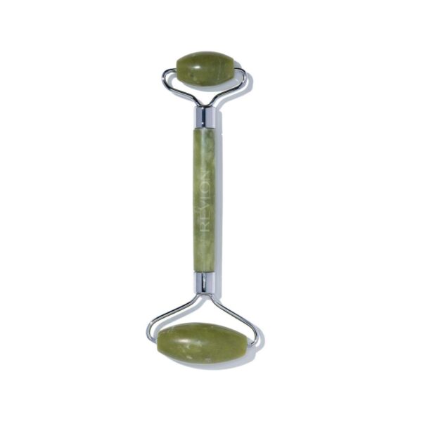 Revlon Jade Stone Face Roller, Dual-Sided Face Massager to Cool and De-Puff, Jade, 1 Count